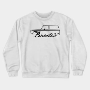 1966-1977 Ford Bronco Side Black With Logo Crewneck Sweatshirt